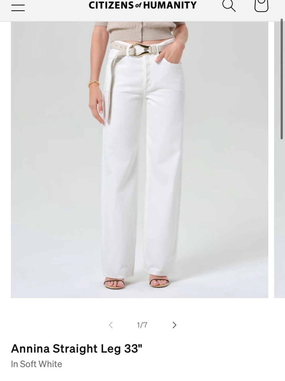 Anna Straight-Leg Jeans in Soft White